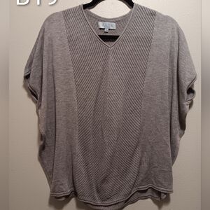 Gray Women's V-Neck Blouse